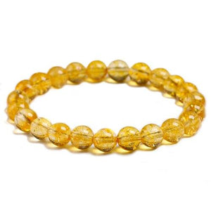 Bracelet Citrine Naturelle Homme en Perles - Mon Bracelet Homme