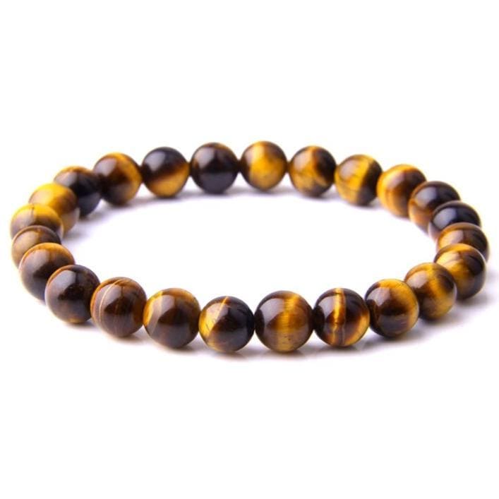 Bracelet Classe en Perles Naturelles Homme en Œil-de-Tigre - Mon Bracelet Homme