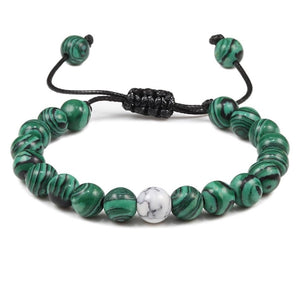 Bracelet Cordon Malachite pour Homme en Perles - Mon Bracelet Homme