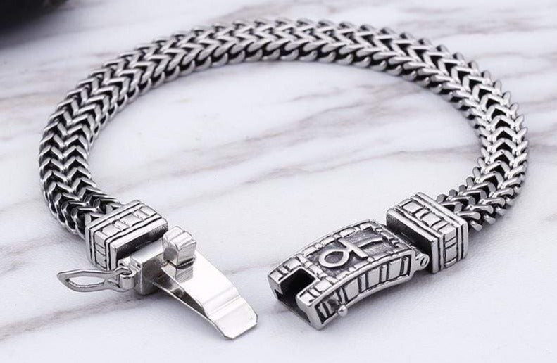 Bracelet Croix Ankh Homme en Acier - Mon Bracelet Homme