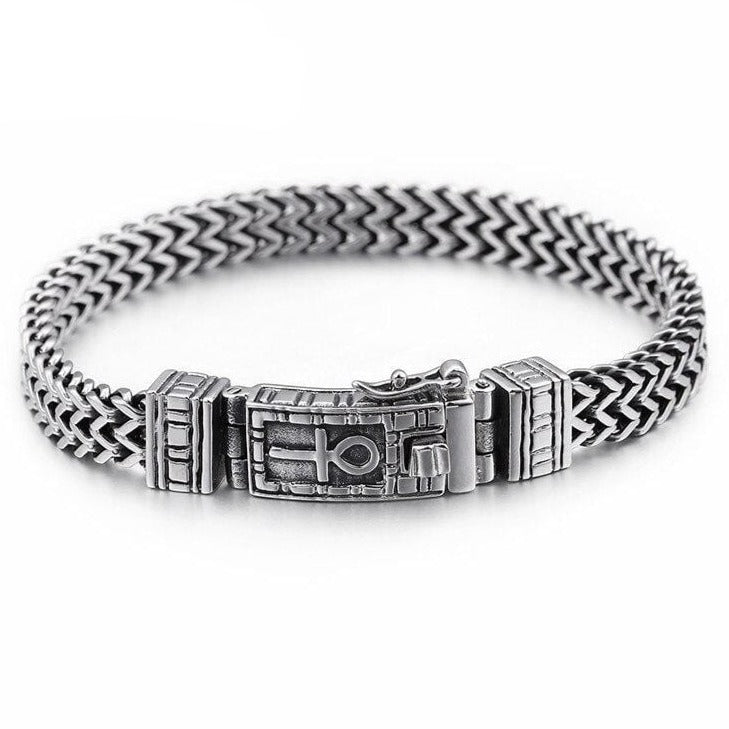 Bracelet Croix Ankh Homme en Acier - Mon Bracelet Homme
