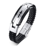 Bracelet Croix Homme Bijouterie en Cuir