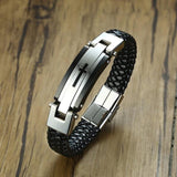 Bracelet Croix Homme Bijouterie en Cuir - Mon Bracelet Homme