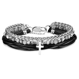 Bracelet Croix Homme Chic et Tendance en Perles