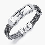 Bracelet Croix Homme en Acier Tressé - Mon Bracelet Homme