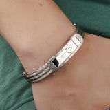 Bracelet Croix Homme en Acier Tressé - Mon Bracelet Homme