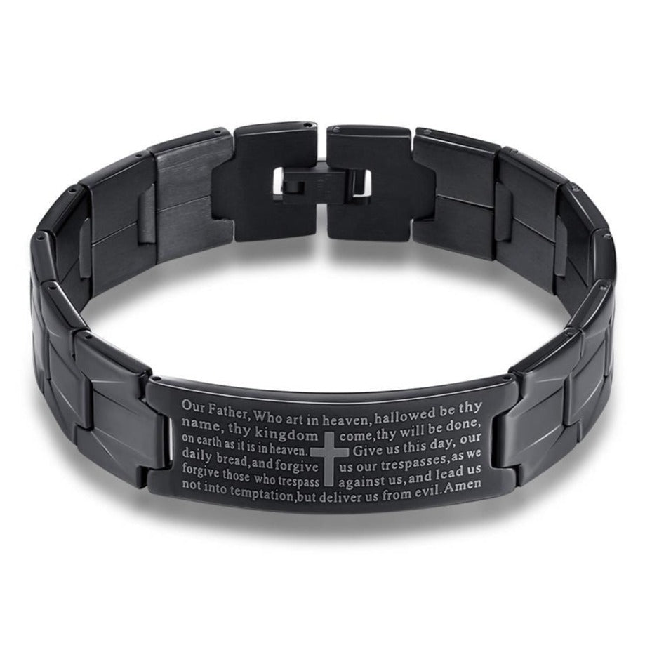 Bracelet Croix Homme Noir Protection - Mon Bracelet Homme