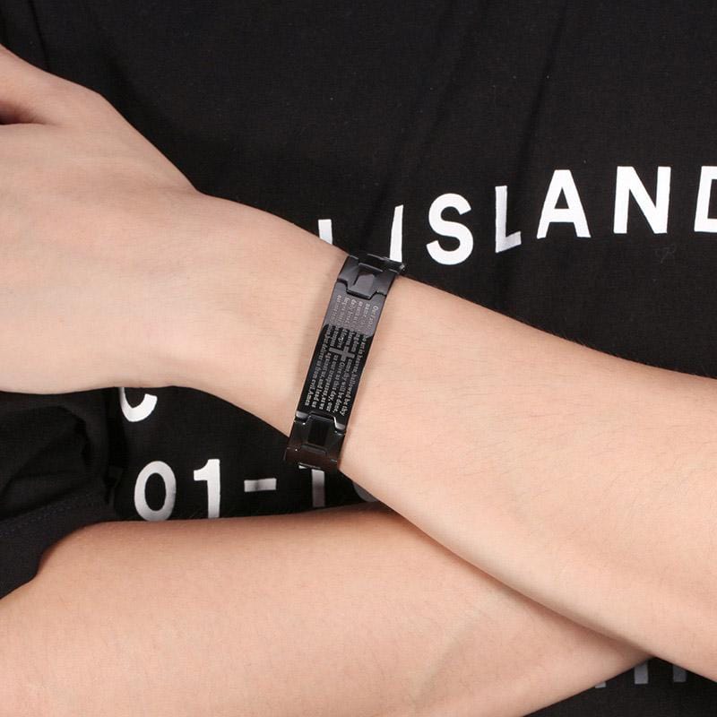 Bracelet Croix Homme Noir Protection - Mon Bracelet Homme