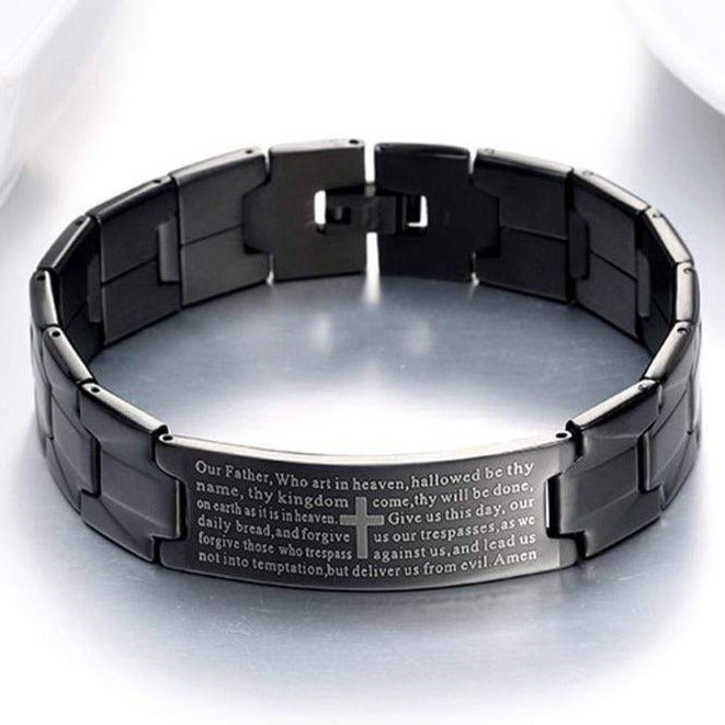 Bracelet Croix Homme Noir Protection - Mon Bracelet Homme
