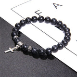Bracelet Croix Homme Pierre Naturelle - Mon Bracelet Homme