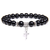 Bracelet Croix Homme Pierre Naturelle - Mon Bracelet Homme