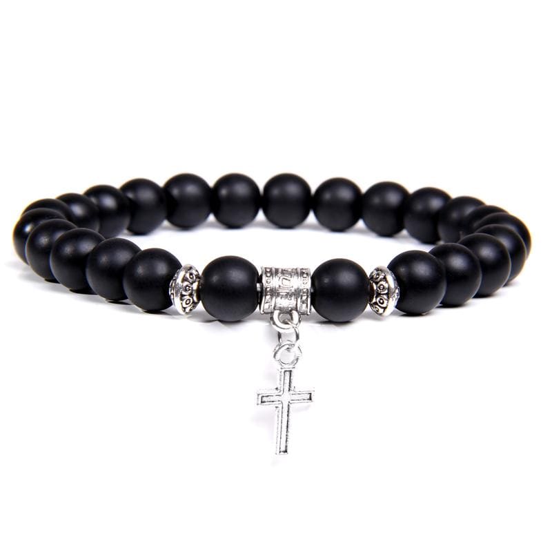 Bracelet Croix Homme Pierre Naturelle - Mon Bracelet Homme