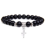 Bracelet Croix Homme Pierre Naturelle - Mon Bracelet Homme