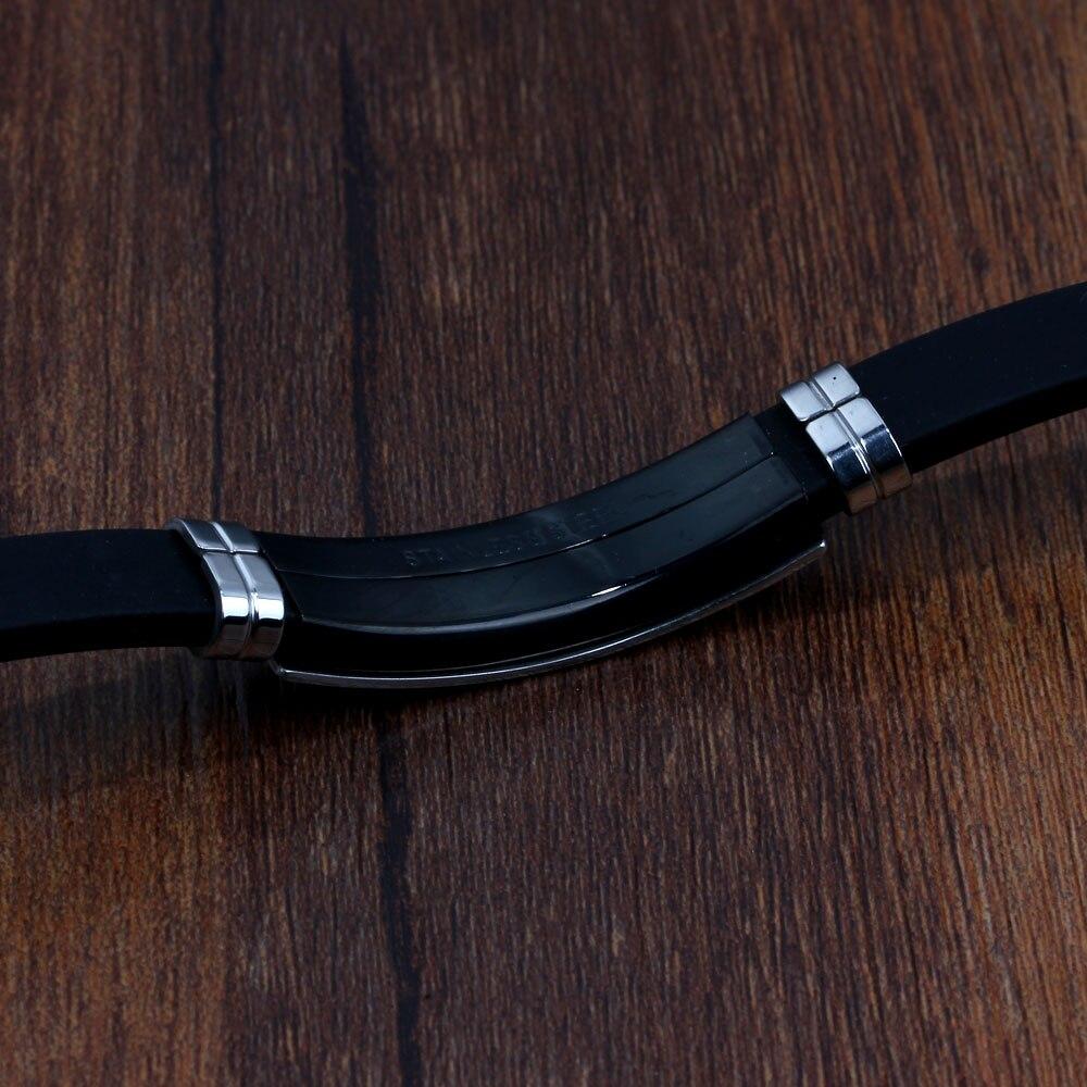 Bracelet Croix Homme Silicone et Acier - Mon Bracelet Homme