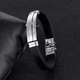 Bracelet Croix Homme Silicone Noir - Mon Bracelet Homme