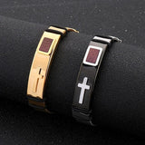 Bracelet Croix Réglable en Acier - Mon Bracelet Homme
