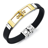 Bracelet Croix Reliefs Homme en Silicone - Mon Bracelet Homme