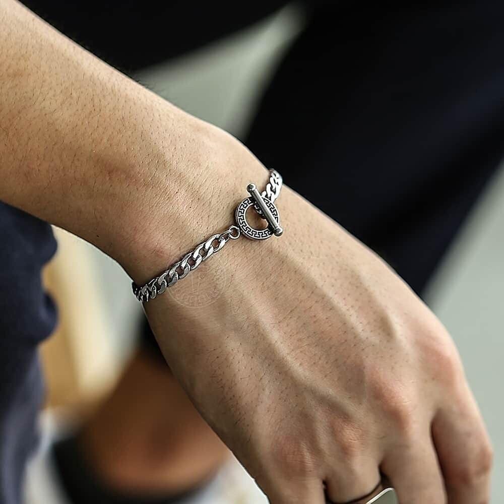 Bracelet Cubain En Acier Inoxydable Pour Homme - Mon Bracelet Homme