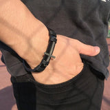 Bracelet Cuir et Croix homme - Mon Bracelet Homme