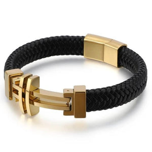 Bracelet Cuir Homme avec Croix - Mon Bracelet Homme