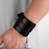 Bracelet de Force 3 Lanières en Cuir - Mon Bracelet Homme
