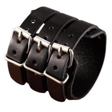 Bracelet de Force 3 Lanières en Cuir - Mon Bracelet Homme