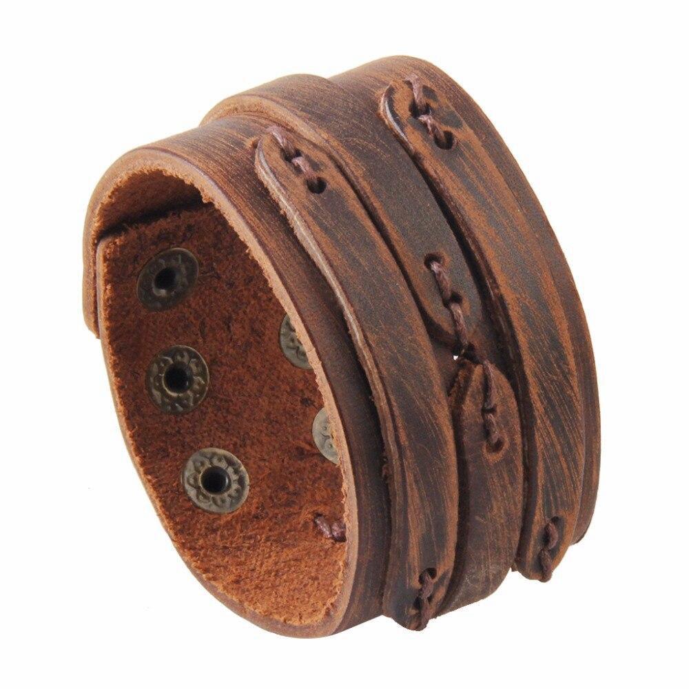 Bracelet de Force 4 cm de Large en Cuir - Mon Bracelet Homme