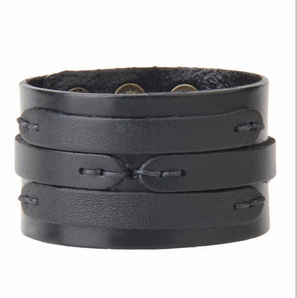 Bracelet de Force 4 cm de Large en Cuir - Mon Bracelet Homme