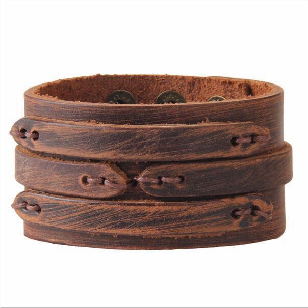 Bracelet de Force 4 cm de Large en Cuir - Mon Bracelet Homme