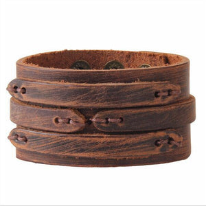 Bracelet de Force 4 cm de Large en Cuir - Mon Bracelet Homme