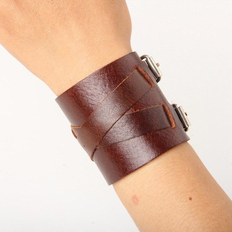 Bracelet de Force 6,5cm de Large en Cuir - Mon Bracelet Homme
