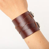 Bracelet de Force 6,5cm de Large en Cuir - Mon Bracelet Homme