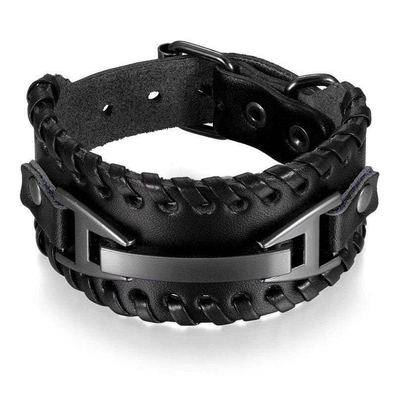 Bracelet de Force Ajustable par Sangle en Cuir - Mon Bracelet Homme