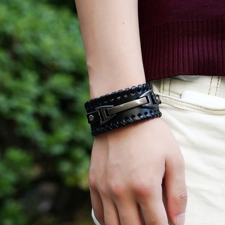 Bracelet de Force Ajustable par Sangle en Cuir - Mon Bracelet Homme