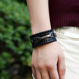 Bracelet de Force Ajustable par Sangle en Cuir - Mon Bracelet Homme
