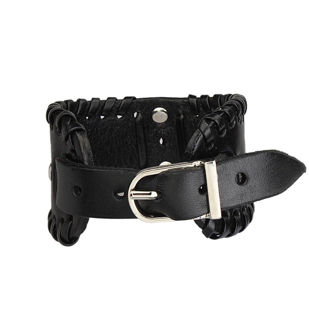 Bracelet de Force Aspect Viril en Cuir - Mon Bracelet Homme