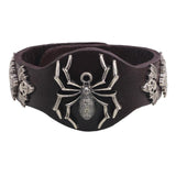 Bracelet de Force avec Araignée en Cuir