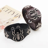 Bracelet de Force avec Araignée en Cuir - Mon Bracelet Homme