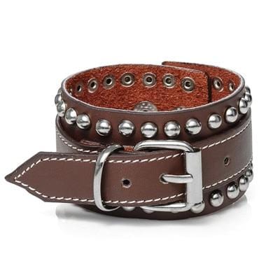 Bracelet de Force avec Boucle en Cuir - Mon Bracelet Homme