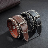 Bracelet de Force avec Boucle en Cuir - Mon Bracelet Homme