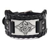 Bracelet de Force avec Dragon en Cuir - Mon Bracelet Homme