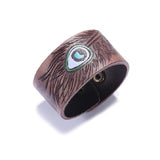 Bracelet de Force avec une Plume en Cuir - Mon Bracelet Homme