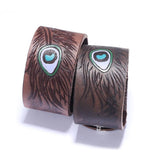 Bracelet de Force avec une Plume en Cuir - Mon Bracelet Homme