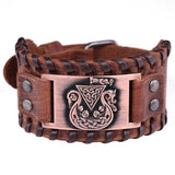 Bracelet de force Bateau Viking en Cuir - Mon Bracelet Homme