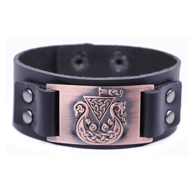 Bracelet de Force Bijou Viking en Cuir - Mon Bracelet Homme