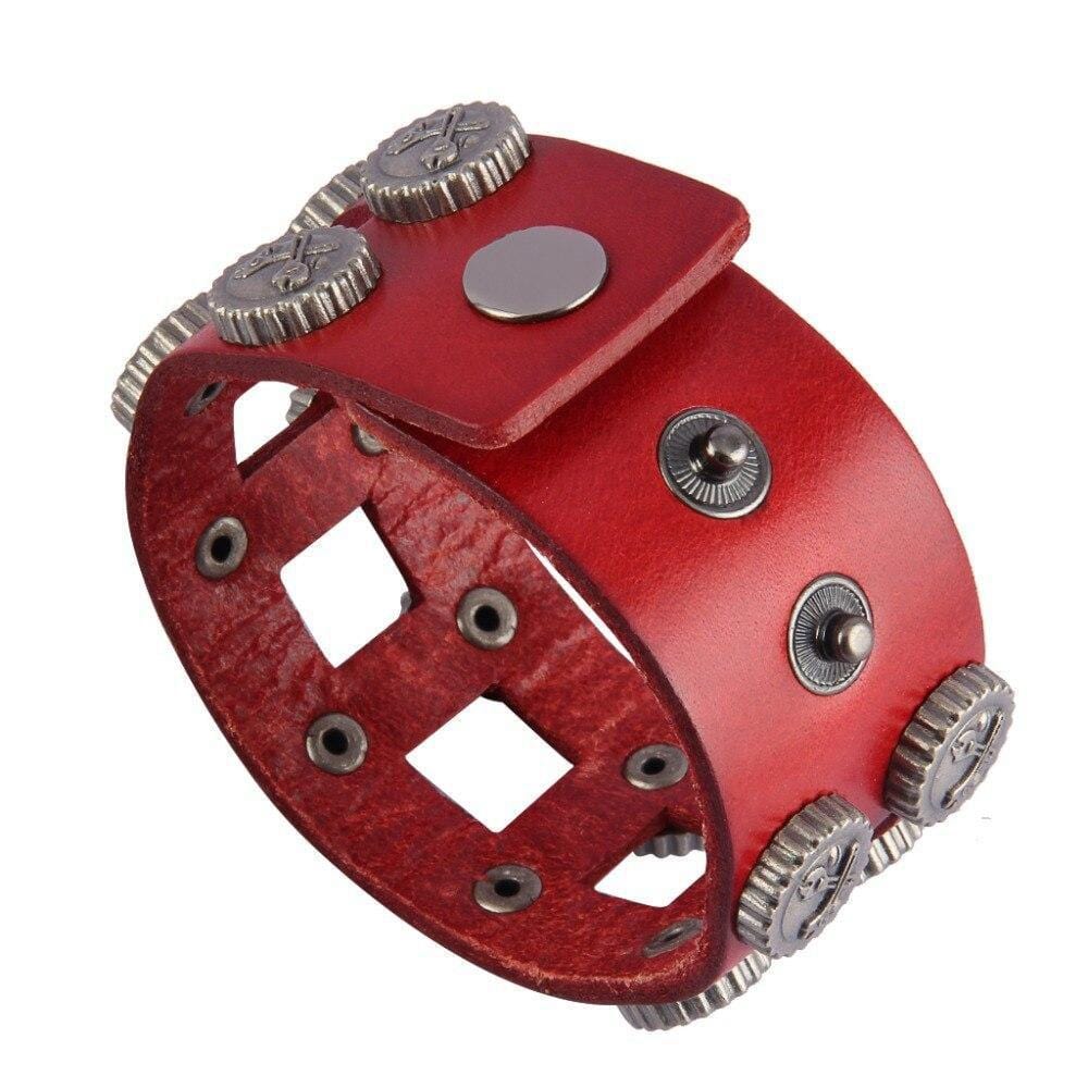 Bracelet de Force Biker avec Outils en Cuir - Mon Bracelet Homme