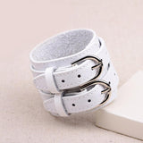Bracelet de Force Blanc en Cuir - Mon Bracelet Homme