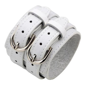 Bracelet de Force Blanc en Cuir - Mon Bracelet Homme