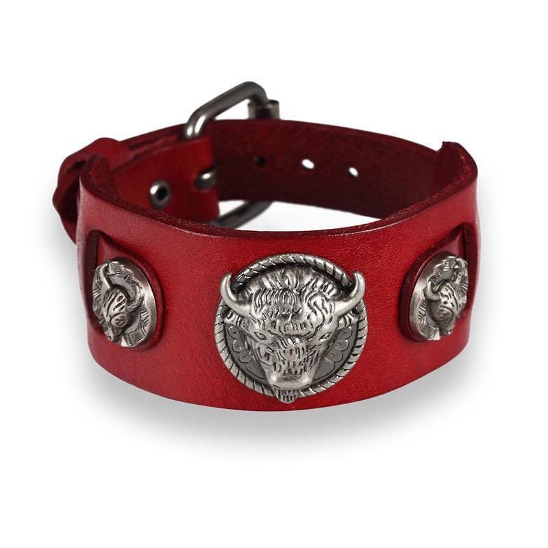 Bracelet de Force Buffle en Cuir - Mon Bracelet Homme