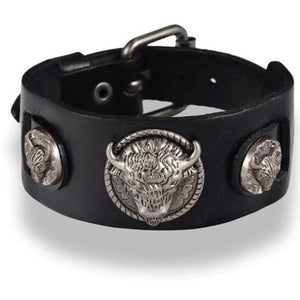 Bracelet de Force Buffle en Cuir - Mon Bracelet Homme